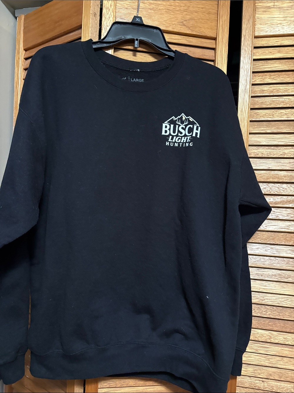 Busch Light Hunting Black Crewneck Sweatshirt - Men
